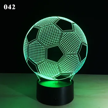Kids 3D Lamp Football LED Night Light Home Decoration Luminaries Boy Child Birthday Gift Table Nightlight All Soccer Club Logo