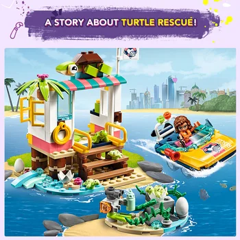 608pcs City Summer Pool Party Boat Building Blocks Submarine Rescue Team Lepining Girls Friends Tree House Figure Car Toy Bricks