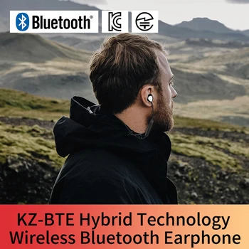 KZ BTE Bluetooth BA+DD hybrydowe Słuchawki HIFI Bass-słuchawki douszne, słuchawki z mikrofonem APTX MIC ZS5 ZS6 AS10 ZST