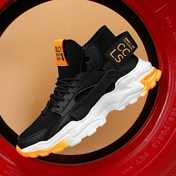 2020 nowe buty do biegania męskie skarpetki buty lekkie duży rozmiar jogging 47 rozmiar biały pomarańczowy chodzenie wysoki top jogging odkryty jednolity kolor