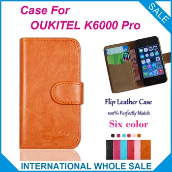Gorąco! OUKITEL K6000 Pro Case wysokiej jakości nowy styl skórzany pokrowiec dla OUKITEL K6000 Pro Case z 2 uchwytami kart torebki portfel