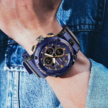 SMAEL 2021 nowe męskie wojskowe wodoodporny zegarek Kwarcowy zegarek sportowy z datą najlepsze męskie marki luksusowe cyfrowy analogowy zegarek