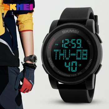 SKMEI Fashion Simple Sport watch męskie wojskowe zegar budzik odporne na uderzenia cyfrowy wodoodporny zegarek reloj hombre 1317