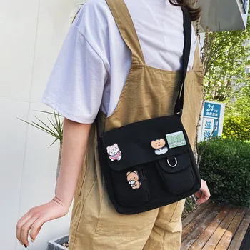 Kobiety torby na ramię torby 2020 Nowa moda damska płótnie torby kurierskie uczniowie Crossbody torby dla nastolatek