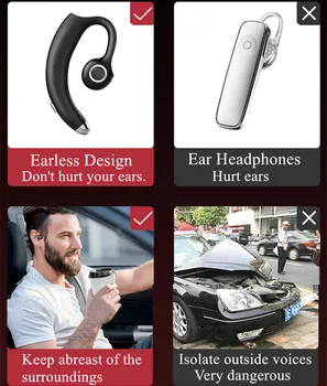 MKUYT HM10 Bezprzewodowy Bluetooth biznes słuchawki sportowe, słuchawki stereo z Sweatproof-słuchawki do telefonów
