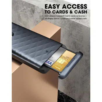 Clayco dla Samsung Galaxy S20 Ultra 5G Case Argos Premium Hybrid pokrywka portfela z wbudowanym gniazdem na karty kredytowe/ID-kart
