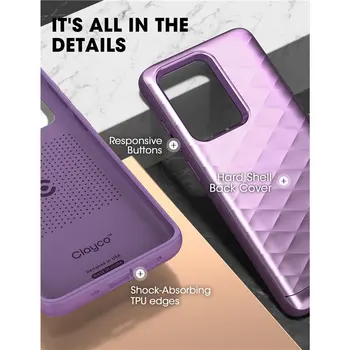 Clayco dla Samsung Galaxy S20 Ultra 5G Case Argos Premium Hybrid pokrywka portfela z wbudowanym gniazdem na karty kredytowe/ID-kart