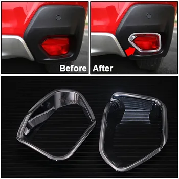 Wooeight 2szt ABS chrom samochodu tylne światło przeciwmgłowe lampa reflektor przeciwmgłowy zderzak pokrywa wykończenie oprawy ramka listwa ochronna dla Subaru XV Crosstrek 2018