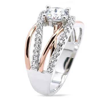 Damskie biżuteria różowe srebrne obrączki dla par 925 srebro retro diamentowe pierścienie wypełnione damskie luksusowe obrączki