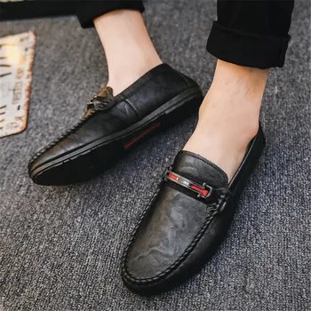 Włoskie buty męskie obuwie buty letnie męskie лоферы z imitacji skóry mokasyny слипоны męskie buty na płaskiej podeszwie oddychające Męskie buty do jazdy 2020
