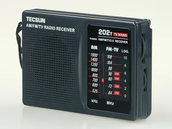 Wysokiej jakości TECSUN R-202T radio przewodnik AM FM TV audio radio Czarny przenośny Darmowa wysyłka