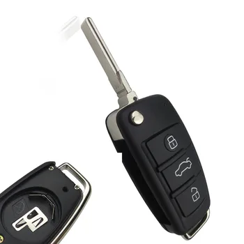 OkeyTech 3 przyciski, klapki, składany uchwyt Shell Case Key Cover Shell do Audi A6L Q7 A2 A3 A4 A6 A6L A8 TT 2008 2009 2010 2011