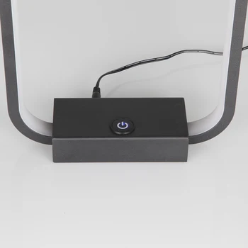 Nowoczesna lampa stołowa czarna akrylowa kwadratowa minimalistyczny lampa stołowa Touch Dimmable sypialnia szafka kontrolna Eye-protect Light Reading