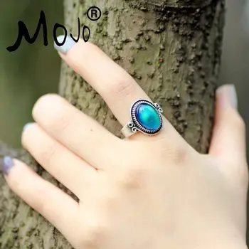 2szt vintage pierścionek zestaw pierścieni na palcach nastrój pierścień, który zmienia kolor obrączki siły dla kobiet, mężczyźni biżuteria RS009-029