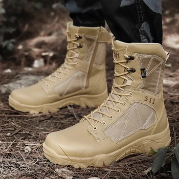 Męskie buty taktyczne wojskowe buty męskie wojskowa pustynia wodoodporna robocza ochronna, buty wspinaczkowa buty sportowe do kostki męskie buty uliczne