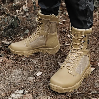 Męskie buty taktyczne wojskowe buty męskie wojskowa pustynia wodoodporna robocza ochronna, buty wspinaczkowa buty sportowe do kostki męskie buty uliczne