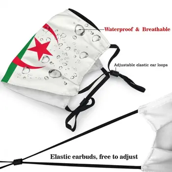 Algieria Flaga Maska Zestaw Ochrony Regulowany Drukowany Maseczka Ochronna Pokrywa Unisex Dorosłych Respirator Usta-Муфель