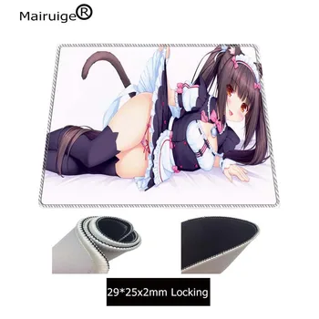 MRG Anime girl Nekopara Chocolate Duża podkładka pod mysz ogromny komputerowy gry mata gumowa z przy użyciu krawędzią maty