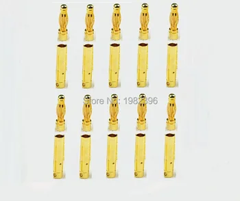 Nowe dobrej jakości 10 par 4.0 mm Złota kula banan wtyk wtyk 4 mm grubości, pozłacane dla ESC baterii