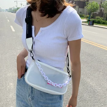 Yuhua, 2020 new fashion handbags, vintage transparent korean version bag, trend women shoulder bag, casual woman messenger Bag.