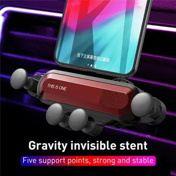 TKEY Gravity Phone Holder For Car Air Vent Clip Mount uchwyt Uniwersalny do telefonu GPS podstawa wsparcie dla iPhone 11 Pro Xiaomi mi 10