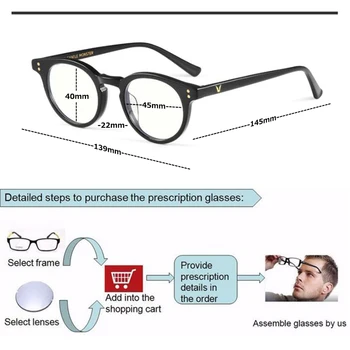 2020 V marki Okrągłe oprawki do okularów damskie okulary przeciwsłoneczne, męskie oprawki okularowe Południowa oprawki okularowe dla kobiet optyczna oprawki do okularów