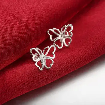 INALIS błyszczące kolczyki róże motyle dla kobiet romantyczne białe damskie miedziane kolczyki Jubileuszowa moda biżuteria polecamy