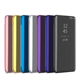 Dla Xiaomi Pocophone F2 Pro Case etui stojak lusterko wsteczne Case Poco Phone F2 Pro pokrowiec skórzany pokrowiec dla Xiaomi Mi Pocophone F2 Pro