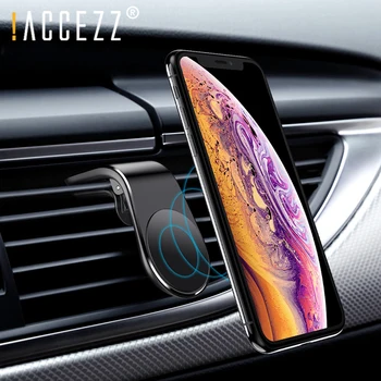 !ACCEZZ Magnes uchwyt samochodowy do telefonu iPhone X XS Samsung Huawei smartfon LG G5 dla Oneplus 6t Air Vent Mount stand uchwyt
