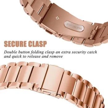 Pasek ze stali nierdzewnej dla Samsung Galaxy Watch 3 45 mm LTE inteligentne bransoletki 22 mm zastąpić bransoletka do Galaxy Watch 46 mm Gear S3