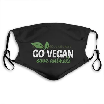 Maska Do Twarzy Go Vegan Save Animals Veganer Veganismus Vegetarismus Anti Dust With Filter For Men For Women Kids Girl Masks