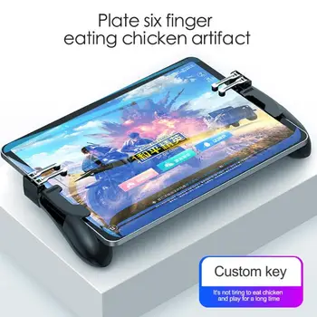 2 szt. H11 6 Finger Gamepad kontroler dla PUBG Tablet Ipad iPhone gry wyzwalacz Fire Button Aim Key Game Grip Handle joystick