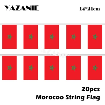 YAZANIE 14*21 cm 20 szt. Maroko wiersz flaga włoska płatki owsiane baner do piłki nożnej o Puchar Europy #8 poliester użytkownika flaga narodowa