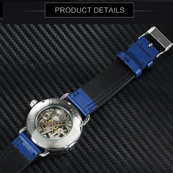WINNER Watch Classic Fashion Casual Męskie Zegarki Mechaniczne zegarek Top Brand Luxury Genuine Leather Strap Sub-dial Rolej