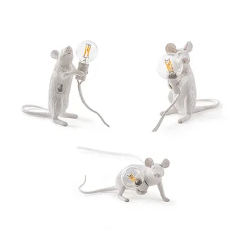 2020 europejski styl twórczy mini zwierząt mysz lampa do salonu Sypialnia przemysłowy styl Mouselamp mysz lampa stołowa