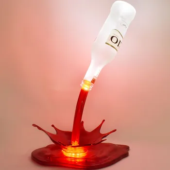 Przenośny ekran dotykowy przełącznik 3D butelka wina nocne dotykowy USB lampa LED dekoracje do domu прикроватное oświetlenie nocne światła