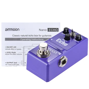 Ammoon Nano Series Delay Guitar Effect Pedal True Bypass obudowa ze stopu aluminium gitara pedał efekty Gitarowe, akcesoria gitarowe partie