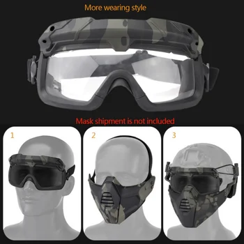 Taktyczny Airsoft Myśliwskie Punkty Motocykl Wiatroszczelna Wargame Okulary, Kask, Okulary Paintball Ochrona Oczu Okulary