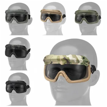 Taktyczny Airsoft Myśliwskie Punkty Motocykl Wiatroszczelna Wargame Okulary, Kask, Okulary Paintball Ochrona Oczu Okulary