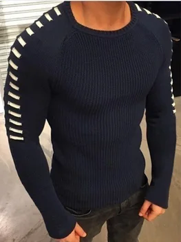 Sweter męski O-neck wielu z długim rękawem kolor ciepły, cienki sweter męski sweter pull męski