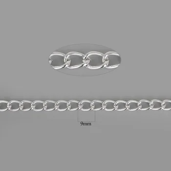 Biżuteria wnioski metalowy łańcuch Antyczne srebro pozłacane aluminium łącznik łańcucha dla DIY robi bransoletka naszyjnik łańcuch