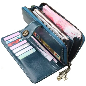 Damskie torebki i portfele sztuczna skóra długi portfel przystawka telefon torba pieniądze moneta w kieszeni posiadacza karty kredytowej damskie portfele portfel kopertówka