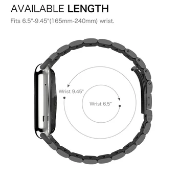 Pasek ze stali nierdzewnej dla apple watch band 44 mm 40 mm 42 mm 38 mm bransoletka Metalowa smartwatch pasek correa mc series 6 se 5 4 3