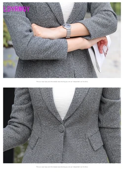 2021 jesień i zima nowa damska koreańska wersja samodoskonalenia z długimi rękawami wełniany codzienny jednoczęściowy mały garnitur