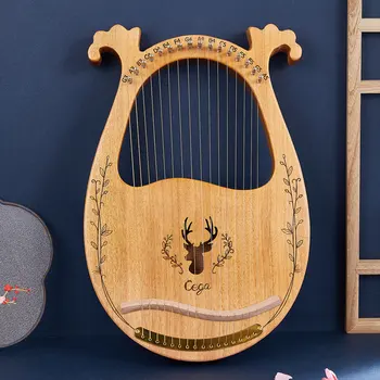 Turecka Harfa 16-sekcję ciągu Harfa drewniana skrzynia rezonansowa i wytrzymałe stalowe struny z 3szt kilofami tuning klucz dobry muzyczny prezent