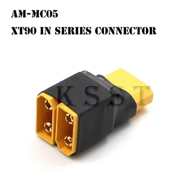 AM-MC05 1 szt XT90 Series Connector Adapter 2-1 male-female Serial Connection RC Lipo Battery Connector