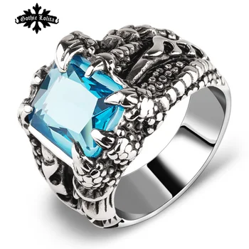 Sztuczne pierścienie Zicon i Dragon claw Rings dla mężczyzn i kobiet Artifical vintage Stainless Steel Fashion finger jewelry mygrillz