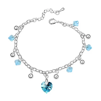 Nowe kryształy od Swarovskiego bransoletki bransoletki bransoletki Urok dla kobiet Przyjaźń bransoletki biżuteria prezent