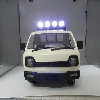 Dla WPL D12 RC Car Spotlight latarka LED lampa dach kopuły światło z adapterem, kabel 1:12, 1:10 wspinaczka samochodu RC model