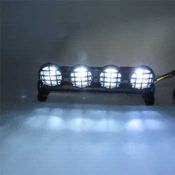 Dla WPL D12 RC Car Spotlight latarka LED lampa dach kopuły światło z adapterem, kabel 1:12, 1:10 wspinaczka samochodu RC model